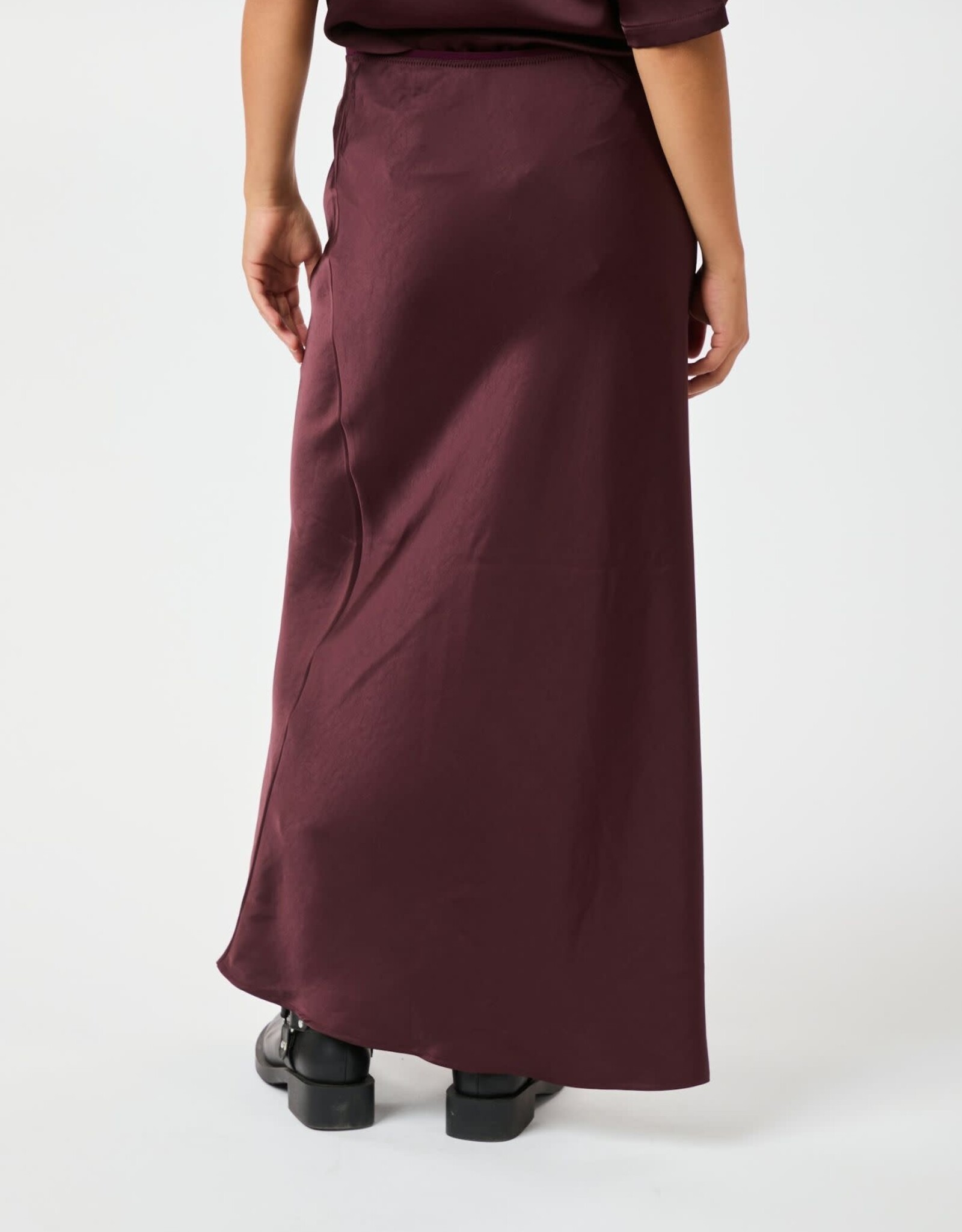 Rok 'Vicky' Heavy Sateen - Burgundy - Neo Noir