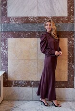 Rok 'Vicky' Heavy Sateen - Burgundy - Neo Noir