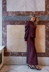 Rok 'Vicky' Heavy Sateen - Burgundy - Neo Noir