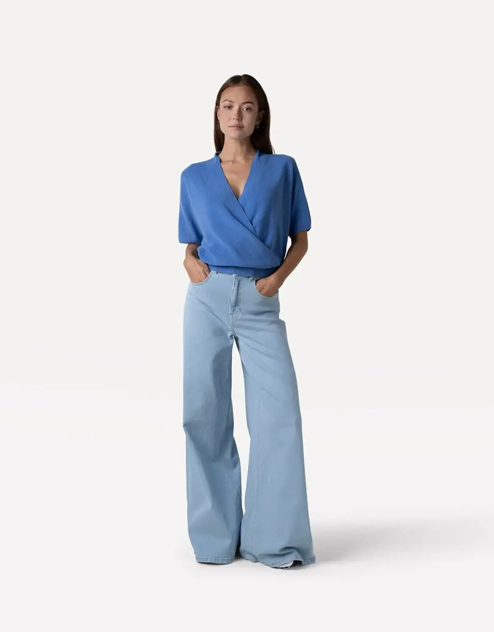 Another Label Jeans Wide 'Moore' - Stone Denim Blue  - Another Label