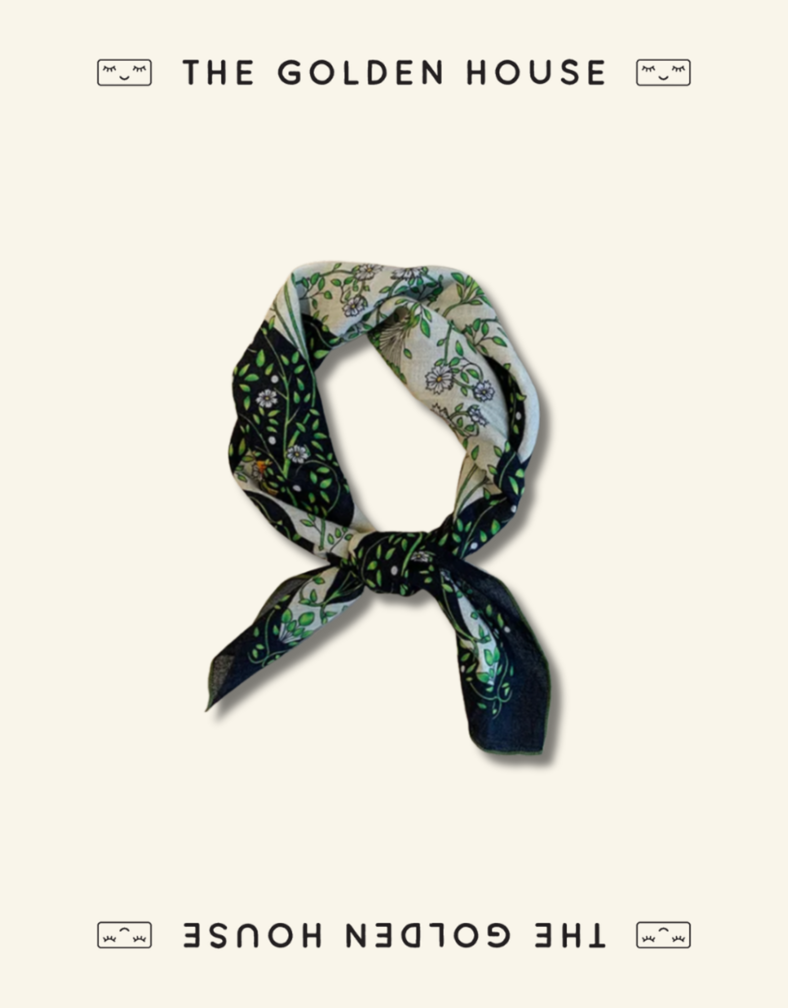 The Golden House - NH Foulard - Vine Black and Green