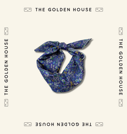 The Golden House - NH Foulard - Full Flower Navy Blue