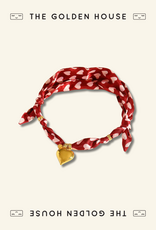 The Golden House - NH Ketting foulard - Hart Gold Red Adjustable