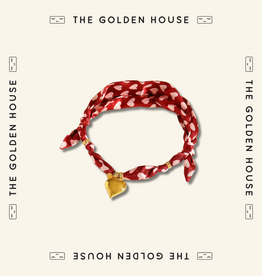 The Golden House - NH Ketting foulard - Hart Gold Red Adjustable