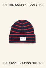 Mads Norgaard Muts Stripe 'Yota' - Parisian Night/High Risk Red - Mads Norgaard - One Size