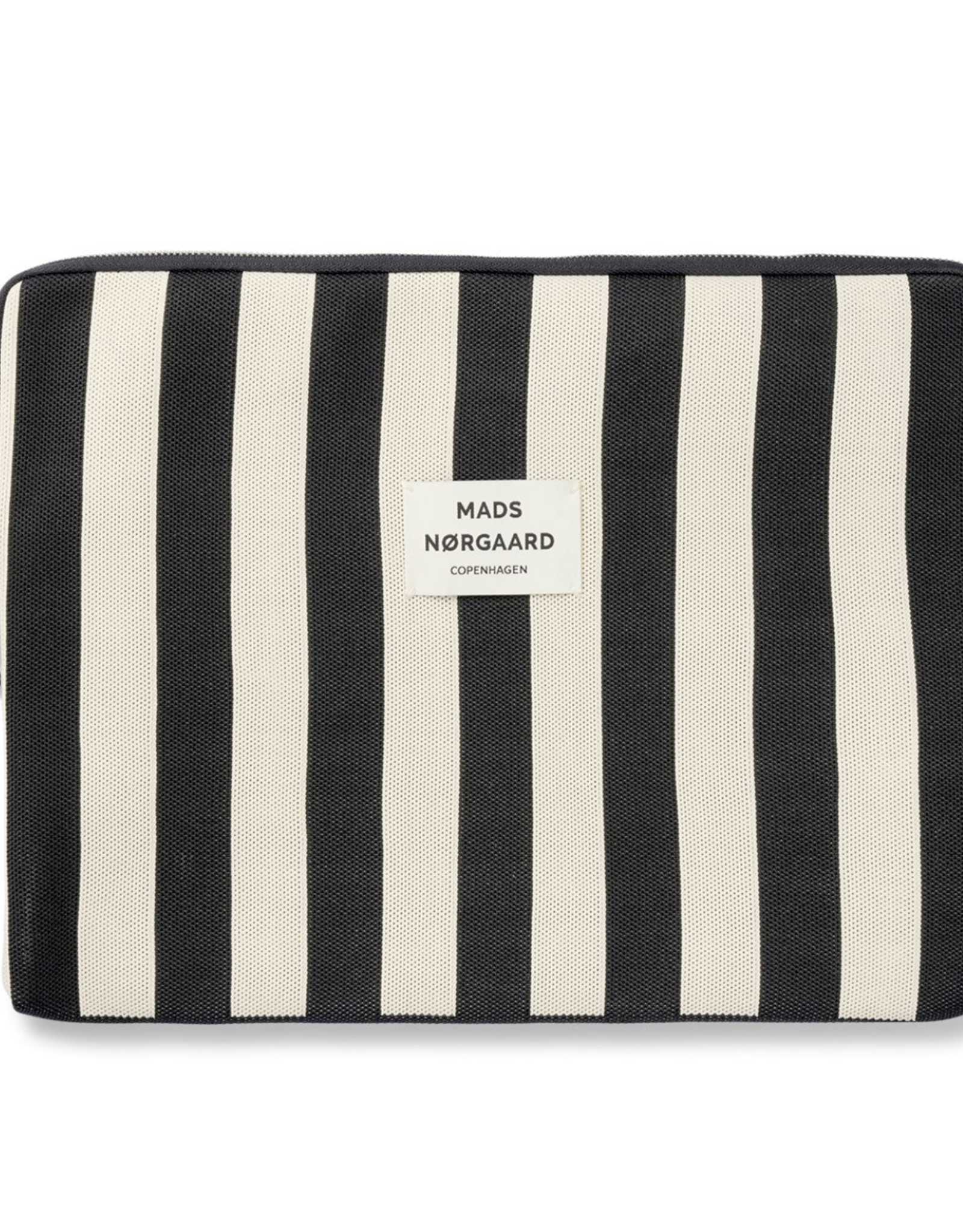Mads Norgaard Computer Sleeve 'Knit Stripe' - Black - Mads Norgaard