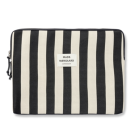 Mads Norgaard Computer Sleeve 'Knit Stripe' - Black - Mads Norgaard