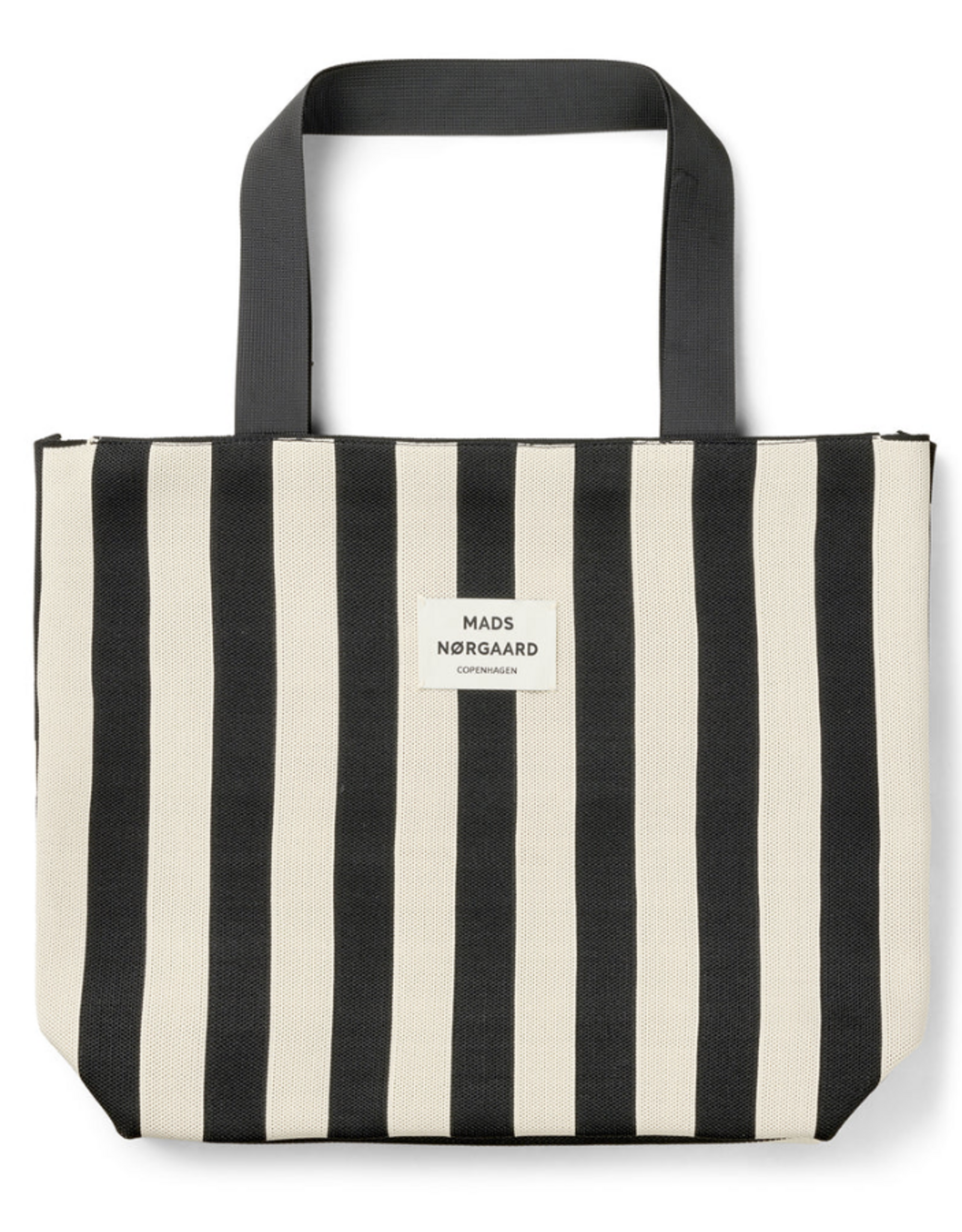 Mads Norgaard Tote Bag 'Knit Stripe' - Black - Mads Norgaard