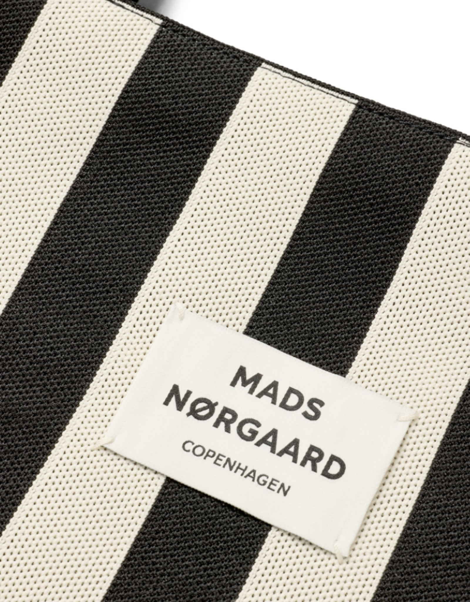 Mads Norgaard Tote Bag 'Knit Stripe' - Black - Mads Norgaard