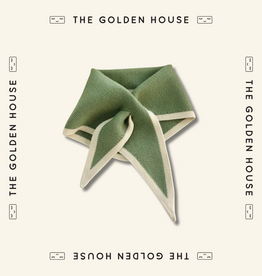 The Golden House - NH Sjaaltje Triangle - Avocado Green / White