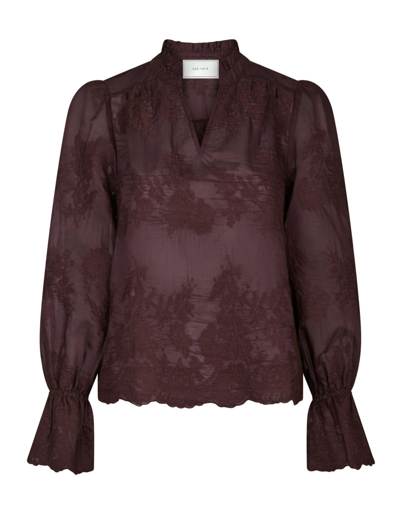 Blouse 'Amara' - Burgundy - Neo Noir