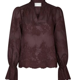 Blouse 'Amara' - Burgundy - Neo Noir