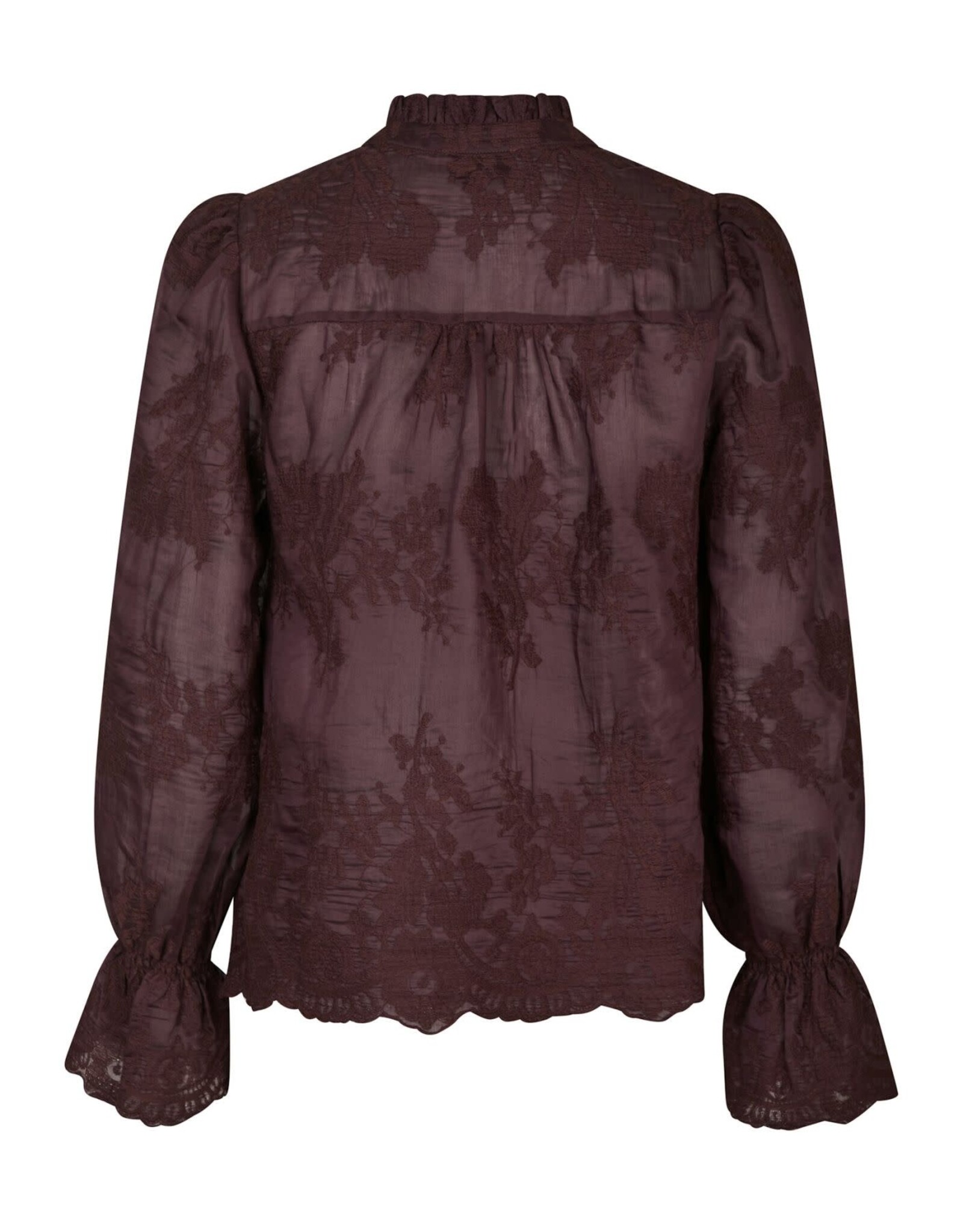 Blouse 'Amara' - Burgundy - Neo Noir