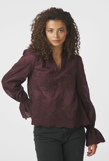Blouse 'Amara' - Burgundy - Neo Noir