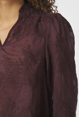 Blouse 'Amara' - Burgundy - Neo Noir
