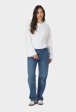 T-Shirt Lange Mouw Boxy 'Paska' - White - Neo Noir