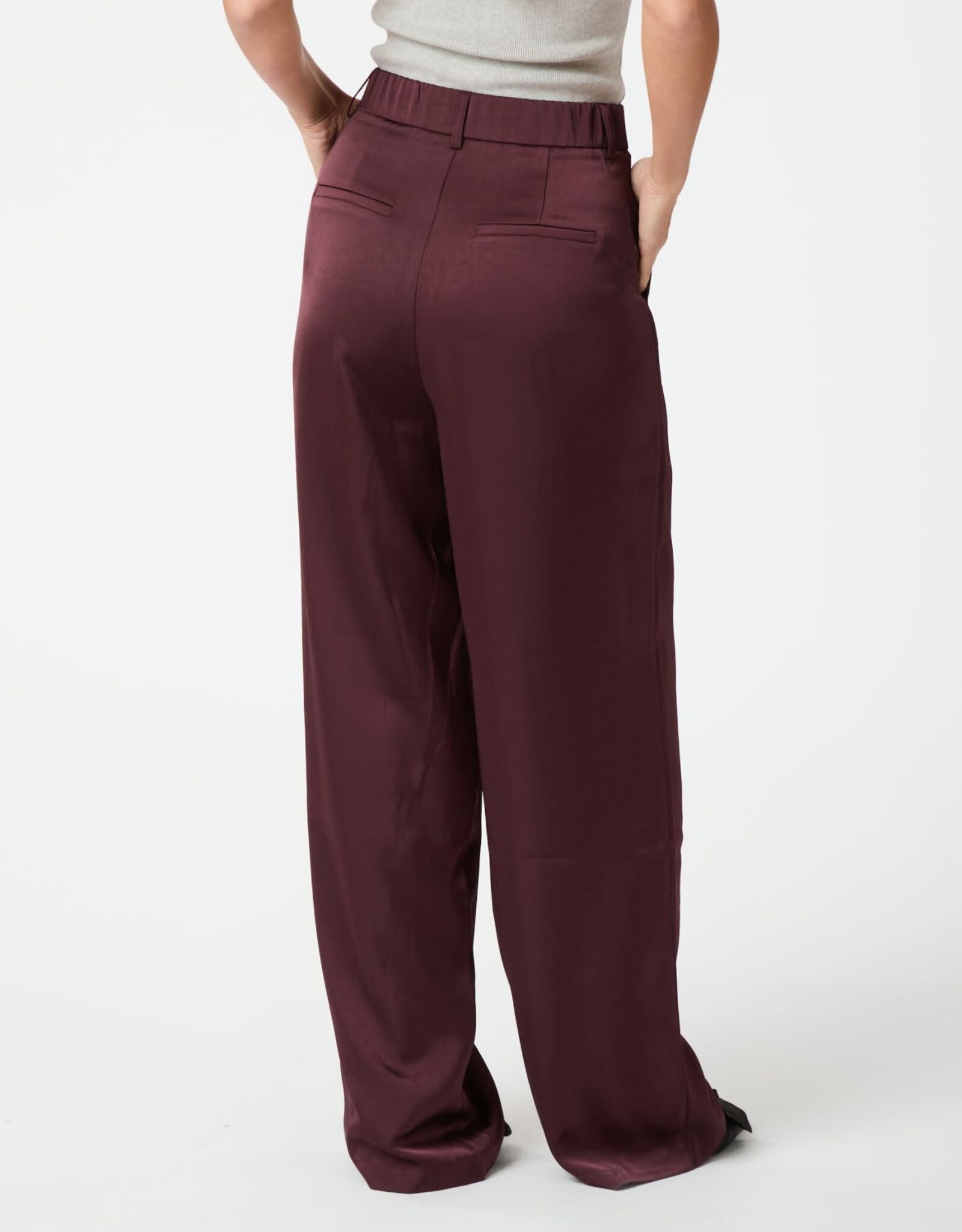 Broek Heavy Sateen 'Emmet' - Burgundy - Neo Noir