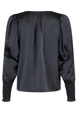 Blouse Heavy Sateen 'Camma' - Steel Grey - Neo Noir