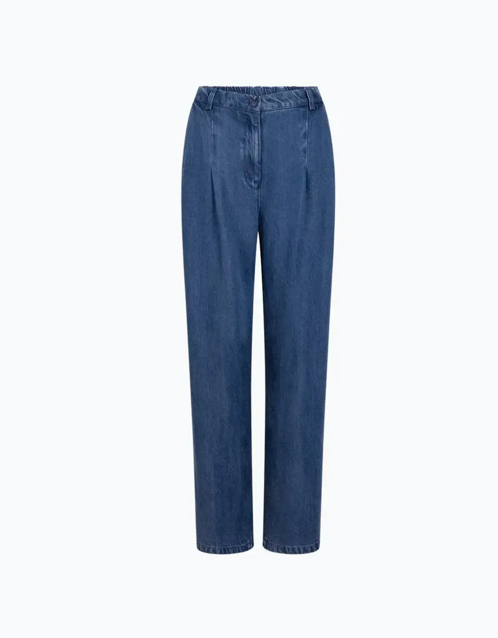 Another Label Jeans Pleated 'Moore' - Mid Blue Denim - Another-Label