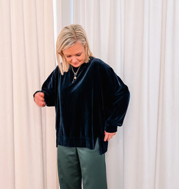 The Golden House Joh Sweater Velours 'Phillipa' - Notte