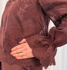 Blouse 'Amara' - Burgundy - Neo Noir