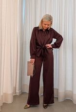 Blouse Satin 'Naja' - Burgundy - Neo Noir