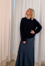 Rok 'Vicky' Heavy Sateen - Midnight Blue - Neo noir