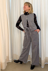 The Tiny Big Sister Broek Striped 'Twill' -  Light Navy - The Tiny Big Sister