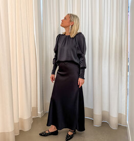 Rok 'Vicky' Heavy Sateen - Steel Grey  - Neo noir