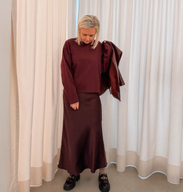 Rok 'Vicky' Heavy Sateen - Burgundy - Neo Noir