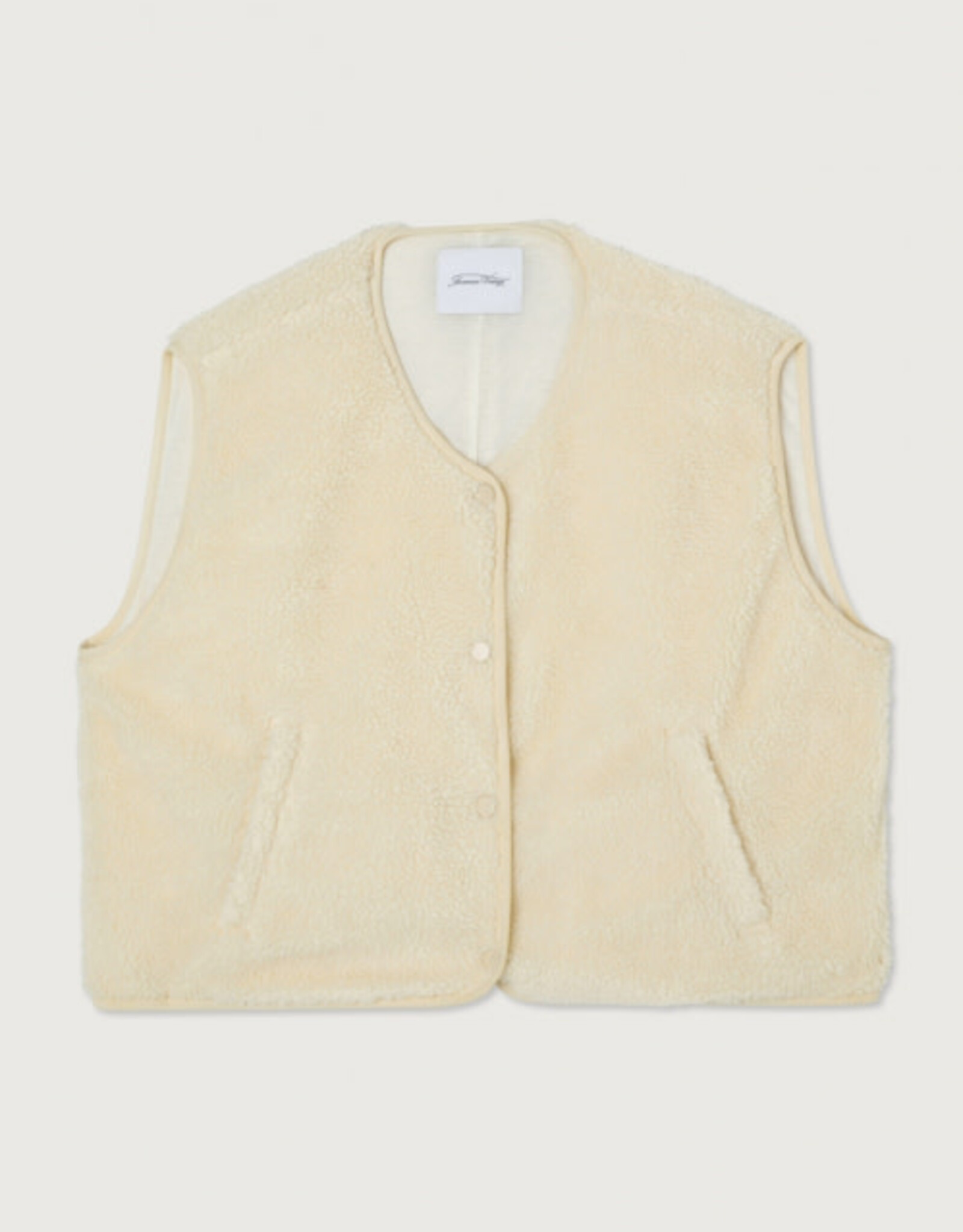 American Vintage Mouwloos Vestje 'Hoktown' - Ecru - American Vintage