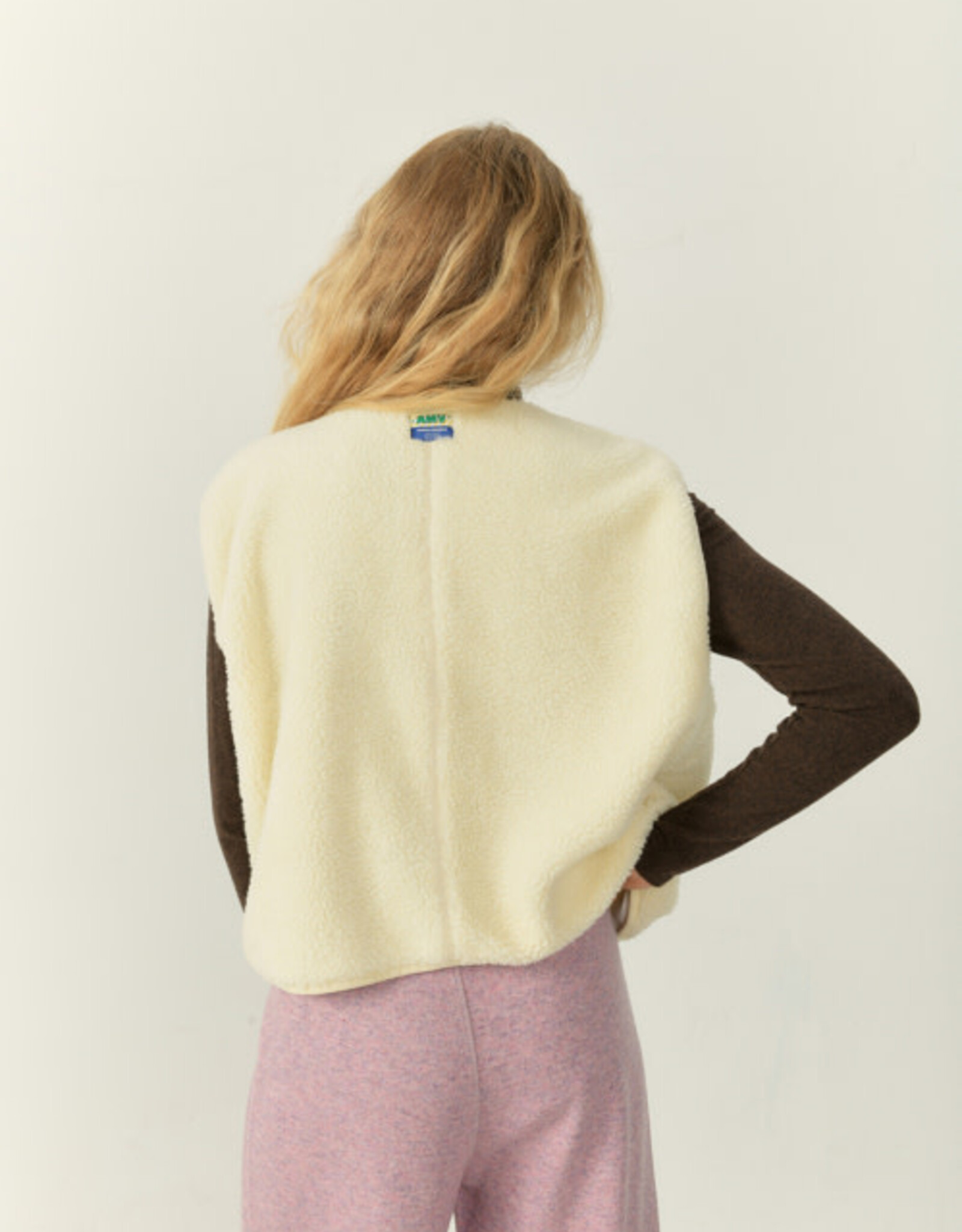 American Vintage Mouwloos Vestje 'Hoktown' - Ecru - American Vintage