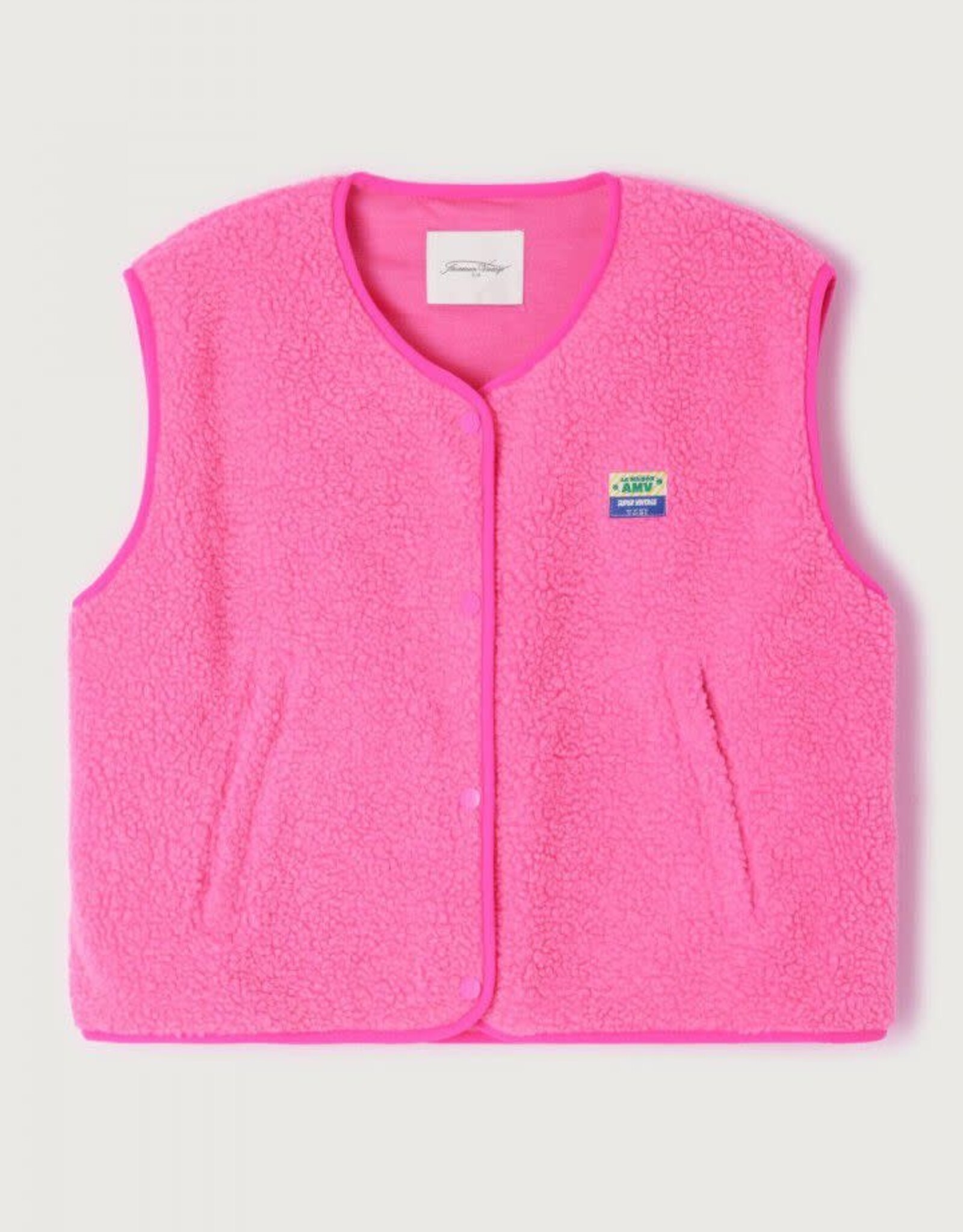 American Vintage Mouwloos Vestje 'Hoktown' - Pink Acid Chine  - Hok16B -  American Vintage