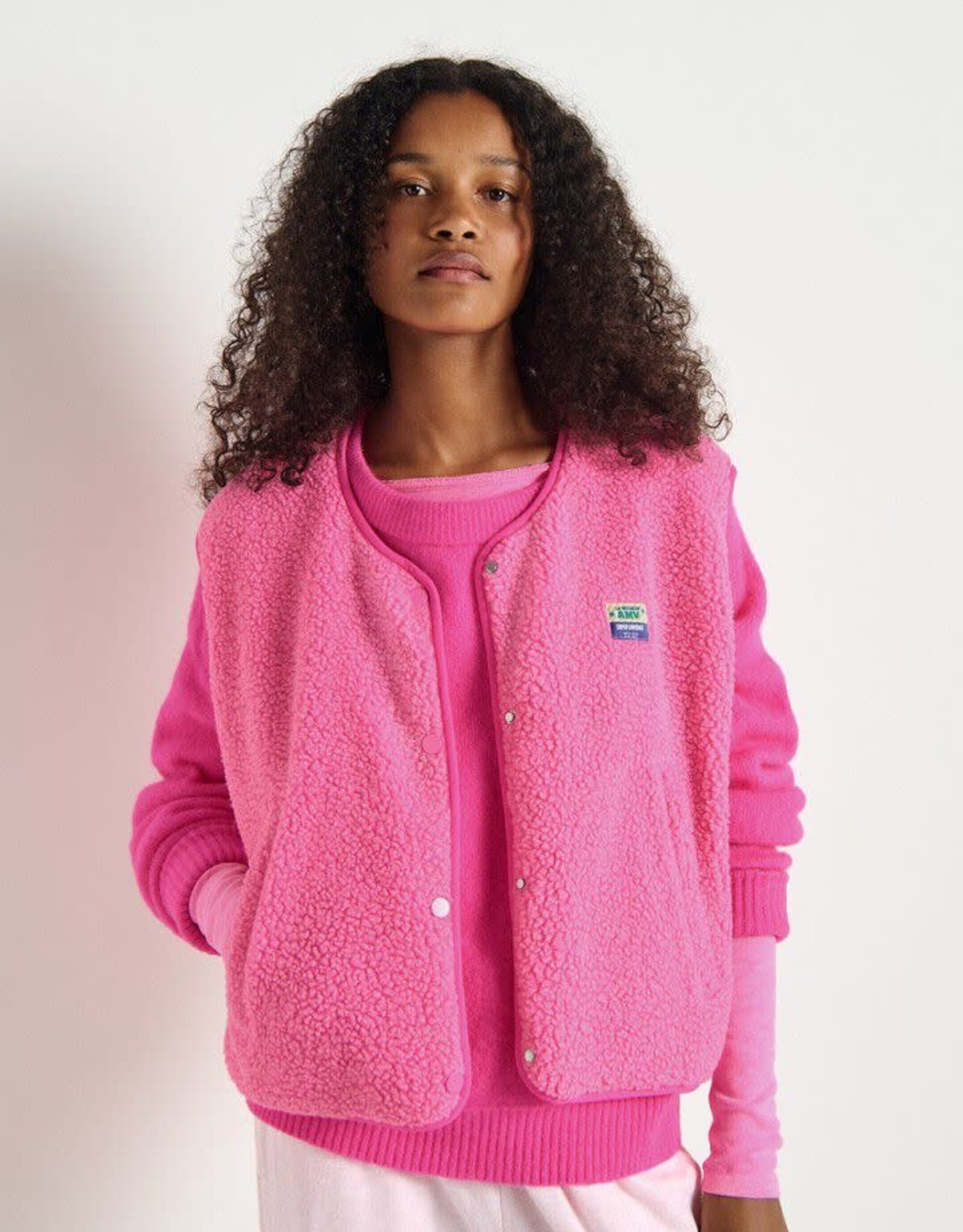 American Vintage Mouwloos Vestje 'Hoktown' - Pink Acid Chine  - Hok16B -  American Vintage