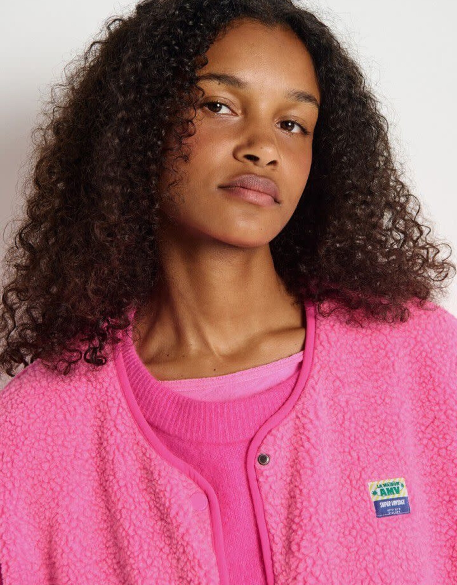 American Vintage Mouwloos Vestje 'Hoktown' - Pink Acid Chine  - Hok16B -  American Vintage