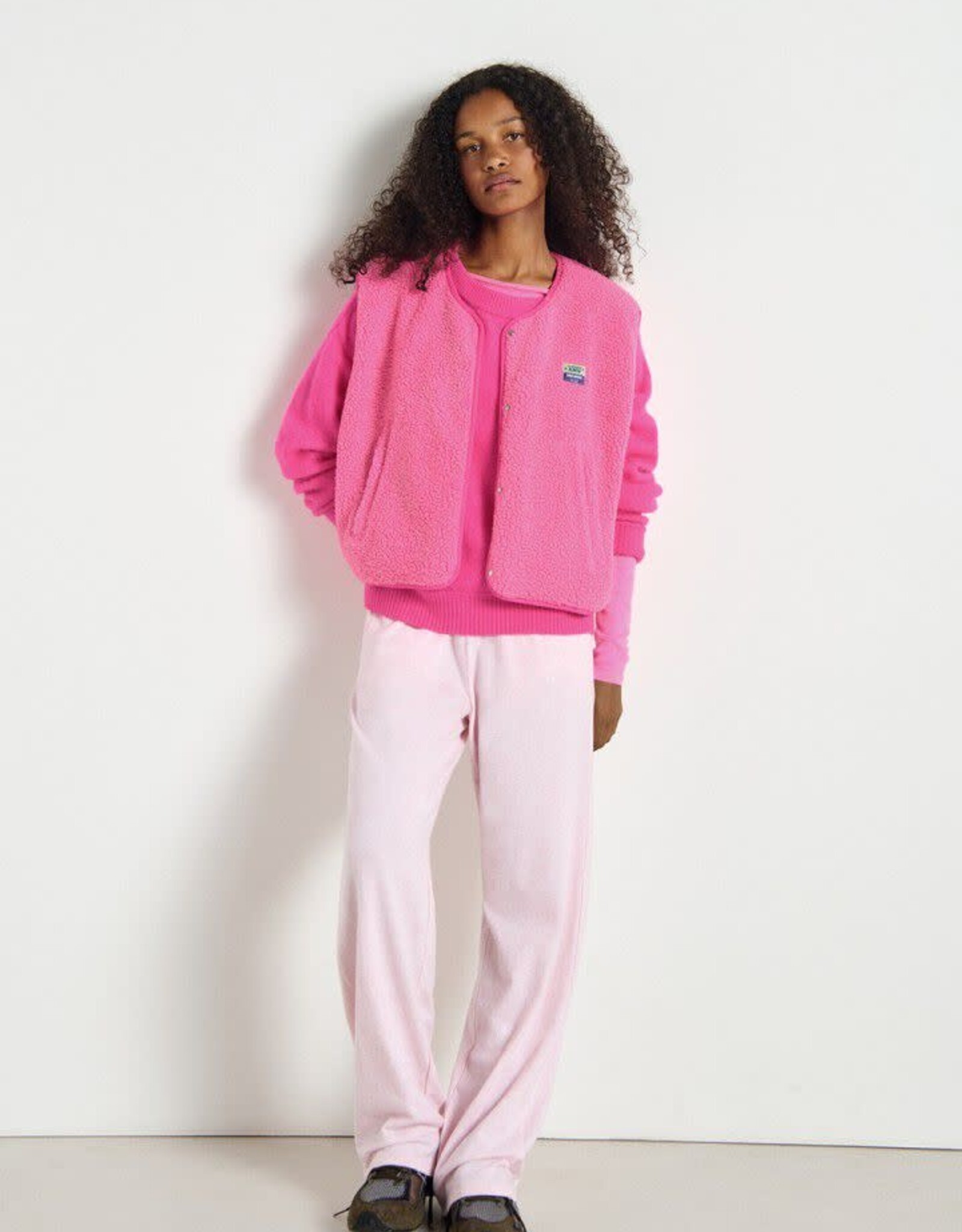 American Vintage Mouwloos Vestje 'Hoktown' - Pink Acid Chine  - Hok16B -  American Vintage