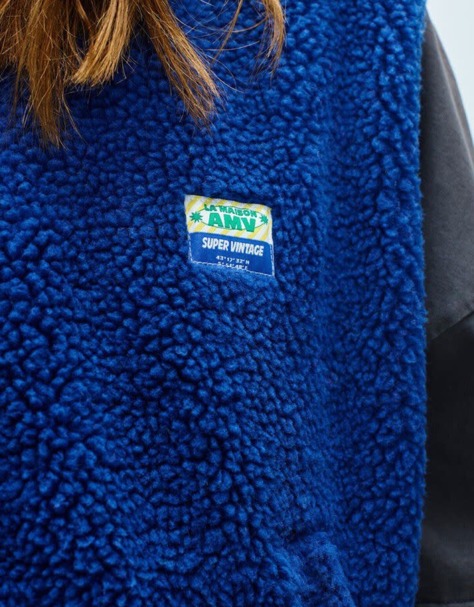 American Vintage Mouwloos Vestje 'Hoktown' - Indigo  - Hok16B -  American Vintage