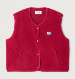 American Vintage Mouwloos Vestje 'Hoktown' - Magenta Chine  - Hok16B -  American Vintage