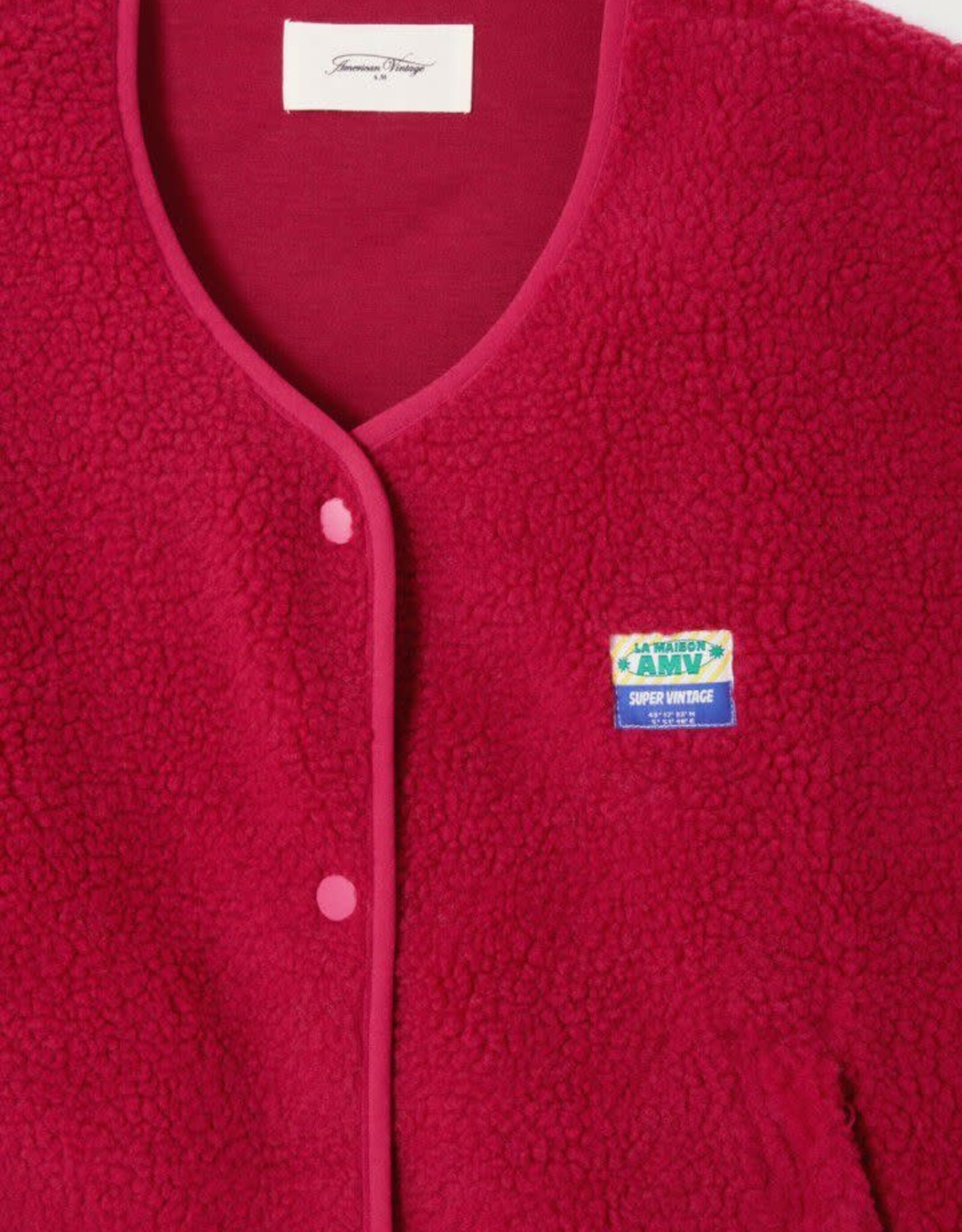 American Vintage Mouwloos Vestje 'Hoktown' - Magenta Chine  - Hok16B -  American Vintage