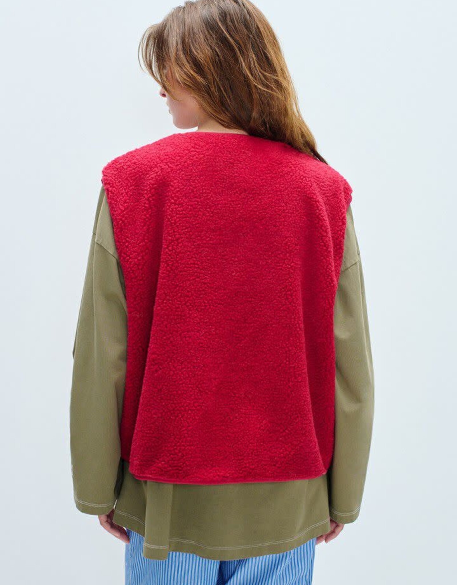 American Vintage Mouwloos Vestje 'Hoktown' - Magenta Chine  - Hok16B -  American Vintage