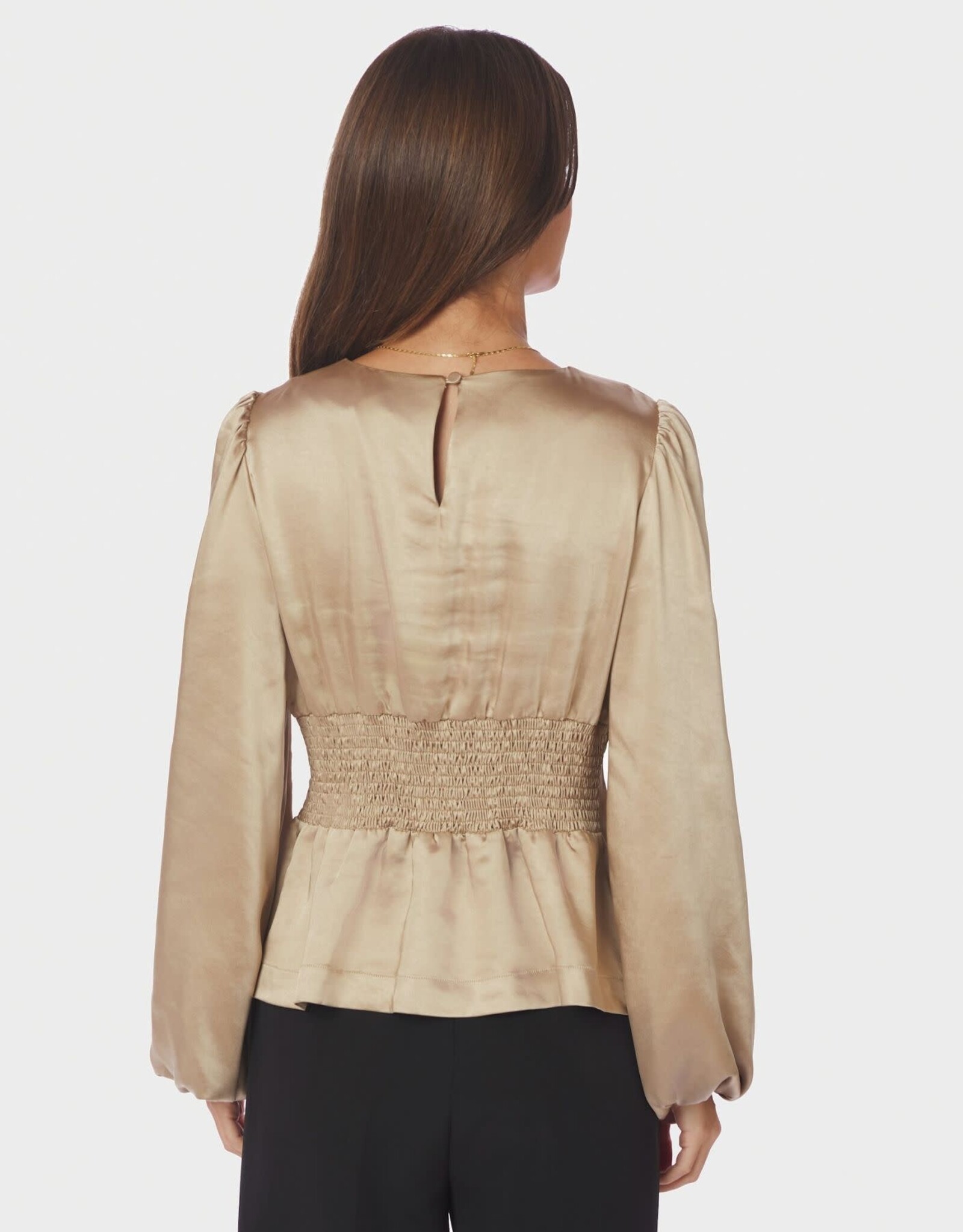 Blouse Crushed Sateen 'Vanya' - Gold - Neo Noir