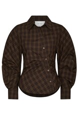 Blouse 'Neoella' - Dark Brown - Neo Noir