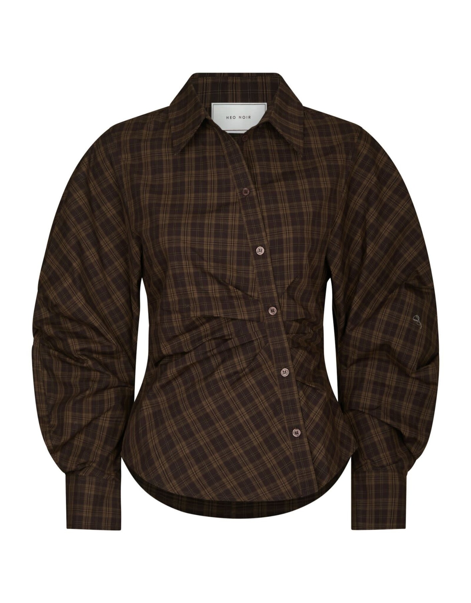 Blouse 'Neoella' - Dark Brown - Neo Noir