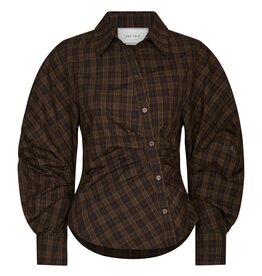 Blouse 'Neoella' - Dark Brown - Neo Noir