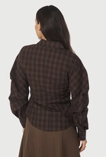 Blouse 'Neoella' - Dark Brown - Neo Noir