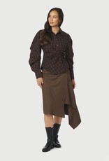 Blouse 'Neoella' - Dark Brown - Neo Noir