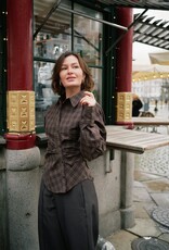 Blouse 'Neoella' - Dark Brown - Neo Noir