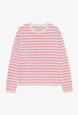 Catwalk Junkie T-Shirt Lange Mouw 'Striped' - Rosebloom - Catwalk Junkie