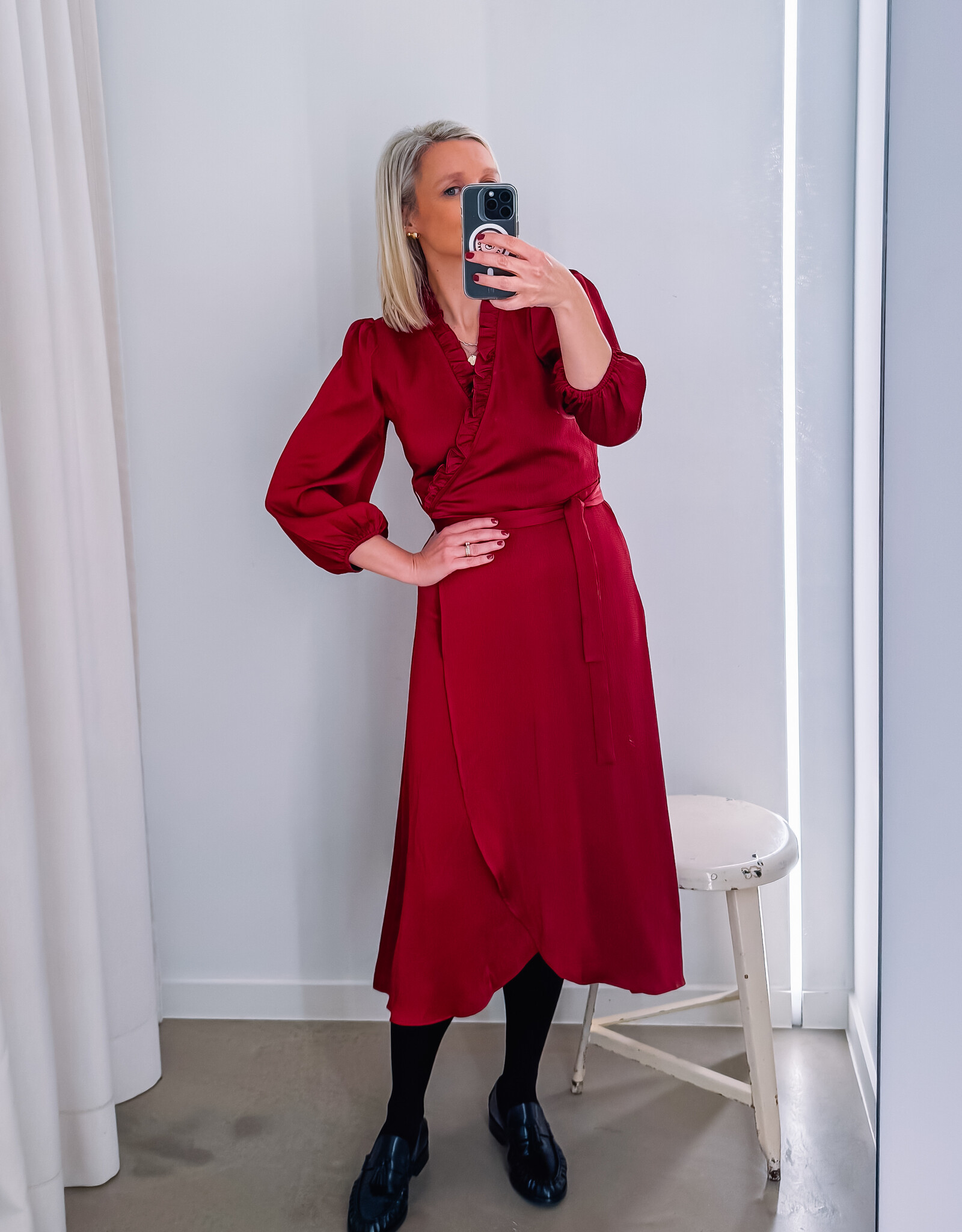 A view Jurk 'Peony' - Bordeaux - A View