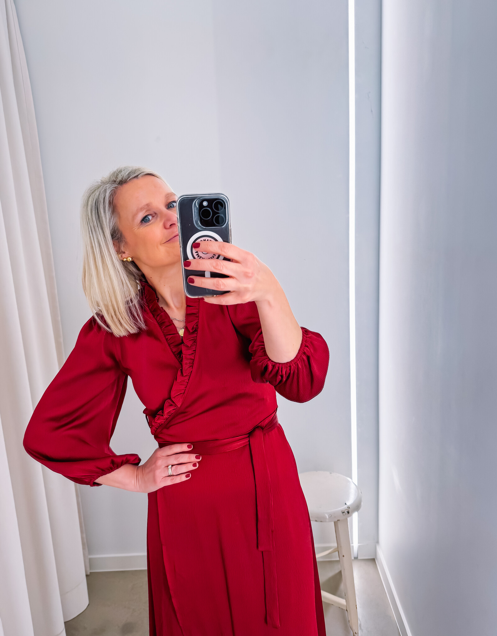 A view Jurk 'Peony' - Bordeaux - A View